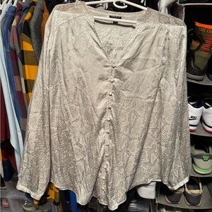 Torrid Beige snake blouse